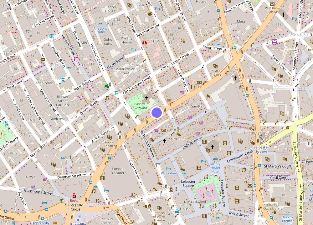 Map: Montcalm Piccadilly Townhouse, London West End
